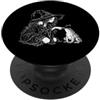 Funny Boop Witch Frog Nose Witchy Creepy Boop strega e rana divertente naso tocco raccapricciante umorismo di Halloween PopSockets PopGrip Adesivo