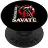 Savate French Boxing Martial Arts Herita Savate Boxe Française Allenamento francese di kickboxing a calci alti PopSockets PopGrip Adesivo