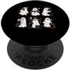 Ghost Cat Halloween Gifts Carino Fantasmi Gatti Neri Halloween Spettrale Amante Gatto PopSockets PopGrip Adesivo