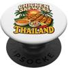 Welcome to Thailand Spiedini di Pollo Griglia Thailandia Cibo Strada Palme PopSockets PopGrip Adesivo