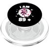 Lustiges 90 Jahre Geburtstag Outfit Sono 89+ Flamingo medio dito PopSockets PopGrip per MagSafe
