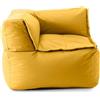 Lumaland Divano componibile modello "LUMALAND", forma ad angolo - Combinabile con sistema modulare - 340 litri - Giallo senape - Elemento angolare modulare, combinabile per creare divani e gruppi salotto - Poltrona a sacco