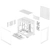 Fractal Design Case per PC FRACTAL DESIGN Pop 2 Vision White RGB, con pannello laterale in vetro temperato, compatibile ATX, illuminazione RGB, supporta schede grafiche fino a 412 mm