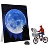 OEM Set di figurine di E.T. ed Elliott con bicicletta, 12 cm, in occasione del 40° anniversario