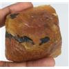 1187 Ct Fluorite Gialla Naturale Dorata Campione Grezzo 60 X 49 Mm