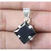 Pendente Donna Solitario Diamante Nero Certificato 7.85 Ct Argento 925