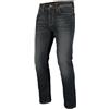 NUDIE JEANS Thin Finn Uomo Jeans Slim W30/L32 Grigio Scuro Denim con Zip