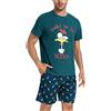 Jezonga Pigiama da Uomo in Cotone Pigiama Estivo Corto Set Manica Corta Modello Carino Stampa Sleepwear Loungewear