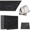 ACXIN Piastrelle autoadesive in vinile in PVC, effetto piastrelle, impermeabili, resistenti, antiscivolo, per cucina, bagno, soggiorno, ristrutturazione, effetto marmo nero, 5 m², set da 54 pezzi