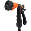 RESTMO Pistola a Spruzzo in Metallo Resistente, Pistola Acqua Giardino | Arancinoe, Blocco a grilletto integrato, 6 modalità di spruzzo, Controllo del flusso posteriore, Per tubo da giardino