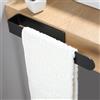 YIGII Porta Asciugamani Bagno Nero - Portasciugamani Autoadesivo Acciaio Inossidabile Anello Portasciugamani da Parete, 30 CM Porta Salviette Adesivo Senza Foratura per Bagno Bidet e Cucina