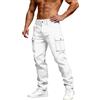 Generisch Pantaloni cargo da uomo Chino Cargo, tasche multiple, pantaloni da pesca, elasticizzati, pantaloni sportivi da trekking, casual, sport