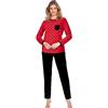 e.Femme Pigiama da Donna Stella 2278 in Velluto (80% Cotone, 20% Poliestere)