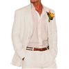 Botong 2 pc abiti da sposa in lino per gli uomini Peak risvolto Prom Suit Regular Fit Sposo Smoking Estate Beach Suit Casual Wear
