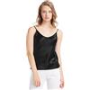 LilySilk Canottiera in Seta con Collo A V 19MM