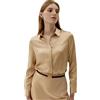 LILYSILK Donna Charmeuse Blusa in seta a maniche lunghe camicia della parte superiore 100% Pure 22 Momme Seta