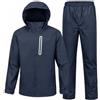SwissWell Tuta Antipioggia Uomo Impermeabile | Traspirante e Riflettente, Vita Elastica con Giacca con Cappuccio e Pantaloni Impermeabili