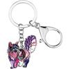 DALANE Smalto Lega Dolce Gatto Portachiavi Gattino Auto Portachiavi Animali Domestici Gioielli Regali per Donne Ragazze Borsa Charms
