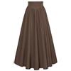 VPQILH Gonna da Donna Vittoriana Palazzo Abito Gotica Donna Maxi Gonna Elastica a Vita Alta Medievale Gonne in Tinta Unita Steampunk Gonne Rinascimentale Abbigliamento per Feste di Halloween Costume
