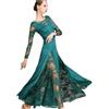 MDYTPT 1 pz/lotto Pizzo Sala Da Ballo Del Vestito Donna Maniche Lunghe Valzer Tango Abiti Da Ballo Standard Abito Da Sala