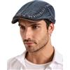 ZLYC Berretto Estivo Ivy con Visiera, in Cotone, da Uomo | Berretto da uomo vintage Gatsby Cabbie, leggero e morbido, in tweed piatto