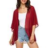 CHICGAL Sarong da donna | 2026 Maniche a sbuffo, aperto sul davanti, abito in chiffon, camicia hawaiana, vacanze in spiaggia