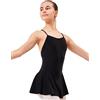 tanzmuster Body da Danza Classica 'Sophie' con gonnelino per Bambini in Rosa, Petrol, Bianco, Nero, Rojo e Rosa Oscuro