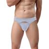 ZUOLAIYIN Slip da uomo con sacchetto a sfera sexy in bambù rigonfiamento che migliora la biancheria intima a vita bassa Open Fly Pouch slip elasticizzato nero grigio blu rosso verde M L XL XXL