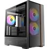 Case PC mid tower con vetro temperato e connettori posteriori FLUX-REAR ATX-ARGB