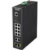 D-LINK Switch industriale PoE gestito a 12 porte per guida DIN DIS-200G-12PS