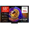 TCL - C7L TV 55C7L SQD-Mini LED da 55', 4K HDR, 2700 nit, 800 zone di dimming, Google TV, 144Hz, Dolby Vision & Atmos, Audio Bang & Olufsen