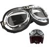 Generic Occhiali da moto antipolvere con cinghie regolabili sopra gli occhiali | Pilota Occhiali Outdoor Occhiali per Moto Motocross Veicolo Elettrico Sport All'aperto Bici Equitazione