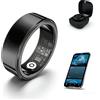 FENZORIQ Smart Ring Fitness Tracker, Sonno e Battito Cardiaco Uomo Donna | Monitoraggio della frequenza cardiaca e della SpO2, monitoraggio delle fasi del sonno, 8 modalità sport