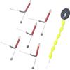 HaloModora Pesato Gamberetti Pesca Amo Set 6pcs Acciaio Inox | Struttura in acciaio inossidabile, resistente alla ruggine, include galleggiante, set da 6 pezzi, ideale per gamberetti di