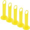 Kichvoe 5pcs Football Disc Cone Stand con maniglia Giallo PVC Storage | Superficie liscia resistente allo sbiadimento, design portatile, per marcare dischi e coni di allenamento durante le sessioni