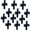 Generic Distanziali in plastica senza sbavature con set da 12 pezzi | Materiale spesso e solido, bordi rifiniti lisci, facile da installare, stabile per parchi giochi e palestre