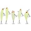Drawup Esche da pesca dure 5pcs Minnow Crankbait Kit | Forme realistiche di pesci, ganci inclusi, lancia lontano, attira facilmente i predatori di mare di lucci