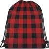 Generic Sacca Coulisse Black Red Buffalo Sacca sportiva Regalo 36x42cm | Sacchetti Carino Sacca Zaino Sportiva per Festa sport Adulti