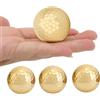 LICAEVEY 4 Pezzi Doppio Strato Palline Oro Accessorio Pratica | Nucleo in gomma sintetica, 392 fori per api, allenamento in campo pratica, volo ad alta visibilità, robusta finitura dorata