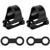 Sgehenr Set di 4 clip universali nere per snorkeling, accessori per attrezzatura | /Figure-8 25mm Silicone Doppio Anello & POM Clip Clip On Snorkel Clip di Ricambio Tubo Aria Fermo per Attrezzatura Snorkeling