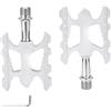 HaloModora Pedali pieghevoli compatti 1,4 cm per bici portatili | Struttura cava, ultraleggera 230 g, adatta per biciclette pieghevoli, filettatura da 1,4 cm, opzioni di finitura argento