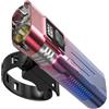 Qusinfc Potente faro anteriore per biciclette USB | Lampada anteriore impermeabile per bici da strada, LED luminoso, manubrio, facile da installare, per ciclismo notturno