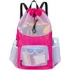 Generic Zaino da nuoto per bambini, borsa da spiaggia impermeabile con coulisse con | Grande capacità, borsa da nuoto leggera per giocattoli, palline, articoli da toeletta, palestra, campeggio