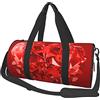 DJNGN Borsa da viaggio rotonda Borsa da palestra con cuore rosso diamante per uomo Borsa sportiva da donna