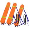 Generic Tubo di salvataggio professionale per bagnini, altamente visibile e impermeabile, boa di sicurezza per nuoto in acque libere, salvataggio di emergenza e allenamento di nuoto (arancione/rosso)