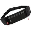 Jazuaiao Marsupio da corsa con tasca impermeabile per sport, colore nero | Marsupio impermeabile per sport all'aria aperta borsa per telefono per escursionismo ciclismo fitness donna allenamento