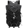 Drawup Borsa da ciclismo pieghevole in poliestere, 27 x 46 cm, leggera (nero) | Design ultraleggero da 0,36 kg, tessuto in poliestere impermeabile, ideale per lunghe escursioni e viaggi in bicicletta