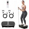 NEWBULIG Piastra vibrante con telecomando, piattaforma vibrante intelligente con schermo a LED con modalità automatiche e corde da tirare per allenamento completo e perdita di peso, shaker per fitness