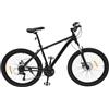 DSYOGX Mountain bike da 26 pollici, 21 marce, per ragazzi, ragazze e adulti | Mountain bike nera con cambio multimarcia, bicicletta per esterni premontata, fino a 100 kg, altezza consigliata 160-185 cm