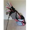 Performance Golf RH - Set di mazze da golf da donna, in legno Fairway, ibrido, ferro, putter, borsa da supporto, per destrorsi, bianco e rosa